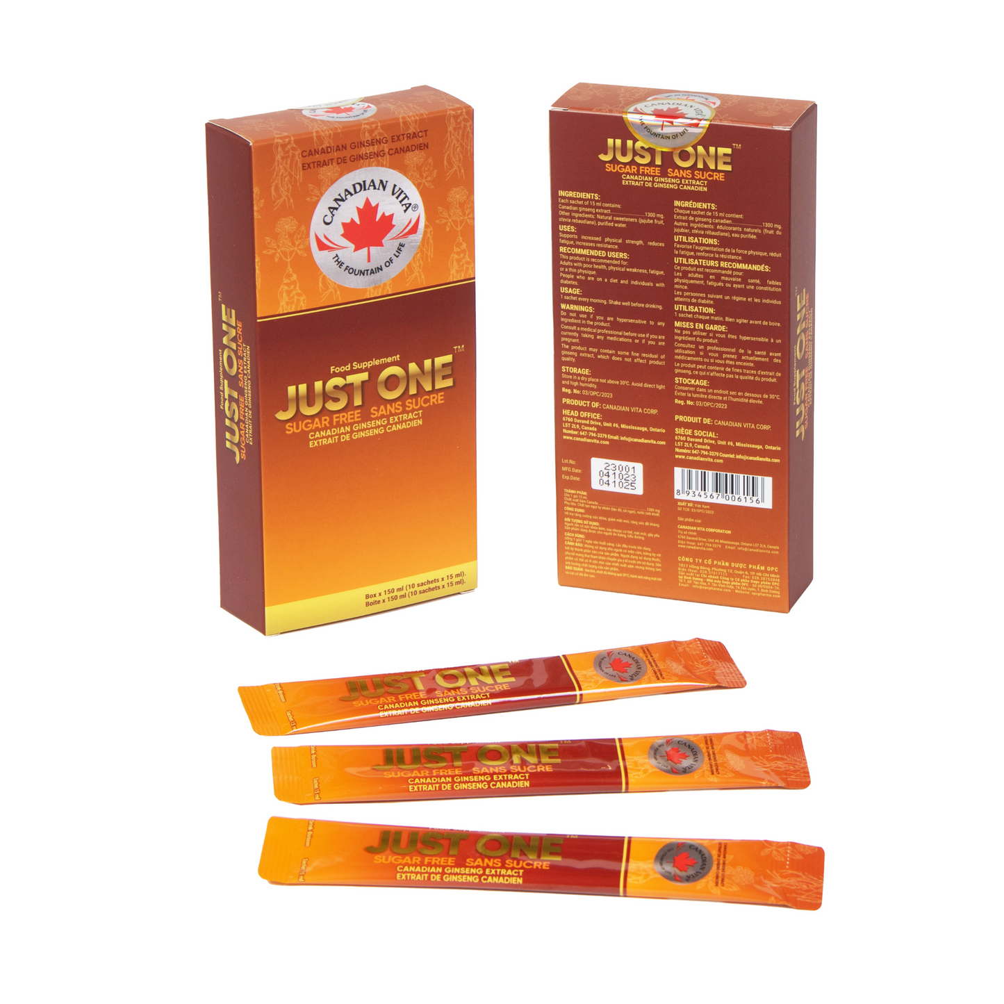 Nước Chiết Xuất Nhân Sâm Không Đường - Just One